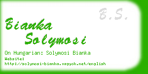 bianka solymosi business card